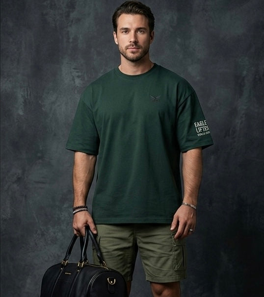 GREEN EAGLE LIFTER HEAVYWEIGHT T-SHIRT